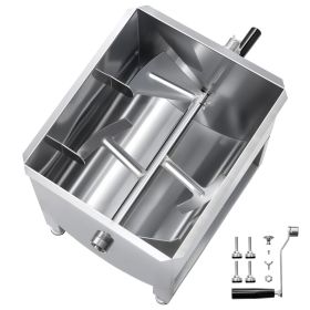 Manual Meat Mixer, 40L Fixed Tank Meat Processing Equipment(Mixing Max 80LBS for Meat), Stainless Steel Meat Mixer
