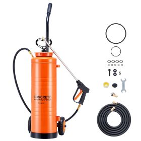 Industrial Sprayer, 4.5 Gallons Large Capacity, Stainless Steel Concrete Sprayer with Ergonomic Handle & Removable Cart, 48" & 120" Hose