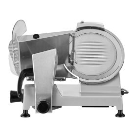 10" Commercial Meat Slicer, 240W Electric Deli Food Slicer with Carbon Steel Blade, Built-In Sharpener & 0-0.47" Adjustable Thickness for Frozen