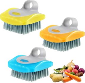 3 Pieces Vegetable Brush Potato Scrubber Vegetable Scrubber for Food Flexible Bristles Kitchen Brush for Fruits, Potatoes