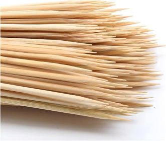 200PCS 12 inch Bamboo Skewers for Wooden Sticks, BBQ, Appetiser, Fruit, Cocktail, Kabob, Chocolate Fountain, Grilling, Kitchen