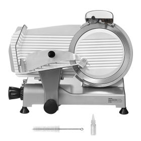 Meat Slicer, 340W Electric Deli Food Slicer with 10" SUS420 Stainless Steel Blade and Built-in Sharpening Stone