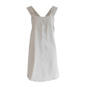 1pc Cotton Linen Apron; X-Back Aprons With Pockets; Halter Apron For Chef Gardening Cooking Baking Florist Shop Painting Pinafore Barista; Bib Ov (Color: Khaki)